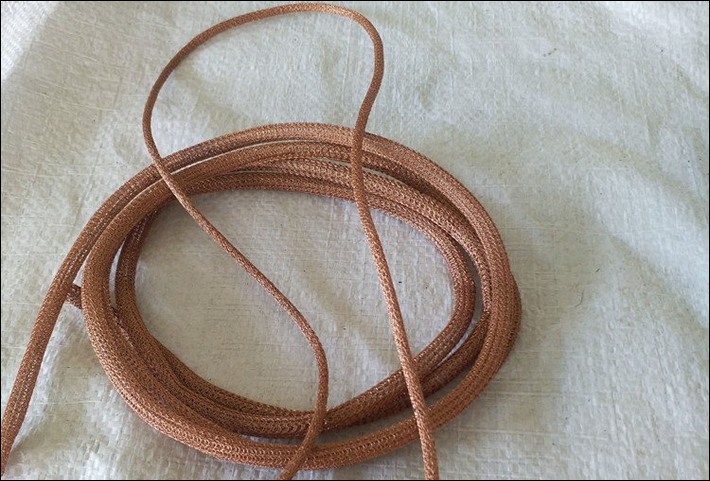 Knitted copper ultrafine wire mesh